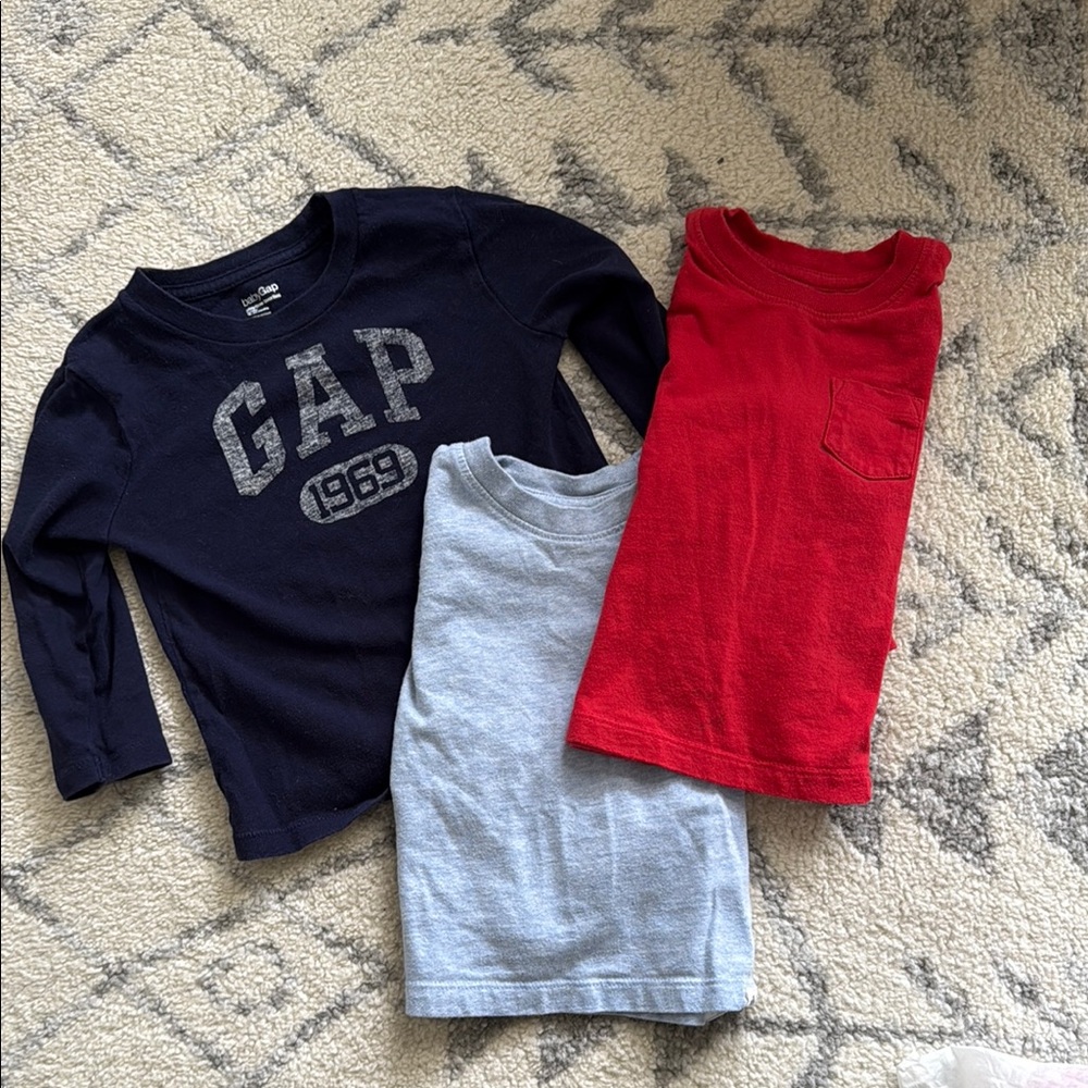 GAP Kids Long Sleeve Set- Navy, Red, Light Blue